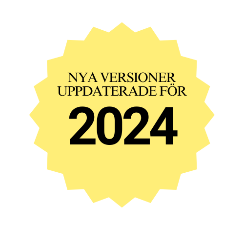 Nya versioner uppdatterade för 2024 sticker i gul